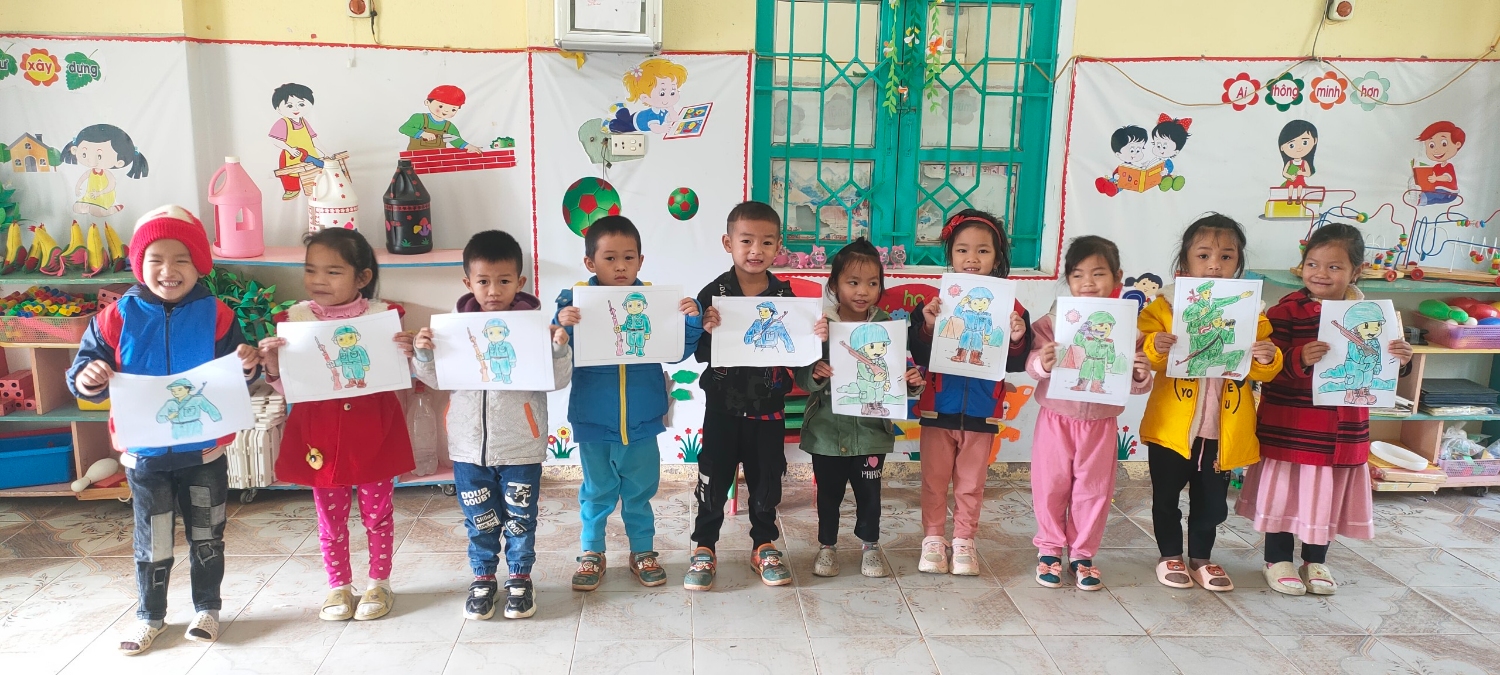 MỘT SỐ HOẠT ĐỘNG CHÀO MỪNG NGÀY 22/12 CỦA TRẺ TRƯỜNG MẦM NON XÃ MƯỜNG PHĂNG